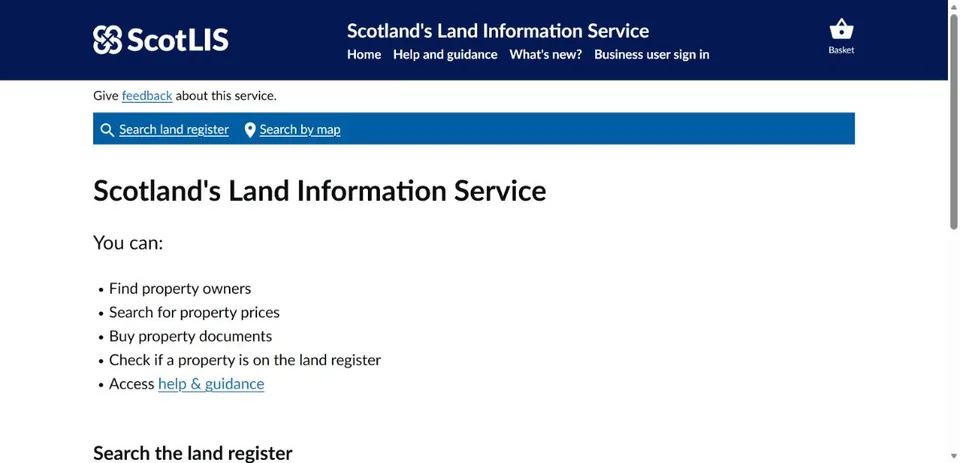 Registers of Scotland — Official Registers of Scotland · ScotLIS