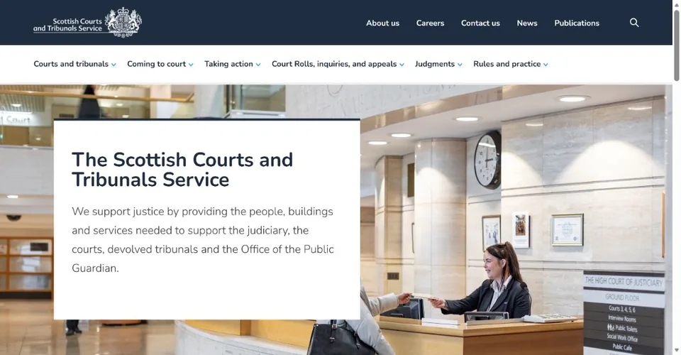 Scottish Courts and Tribunals Service — Official website screenshot