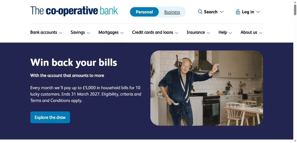 The Co-operative Bank — Official website screenshot