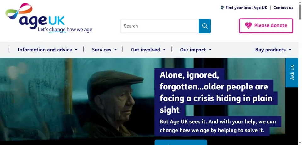 Age UK — Official website screenshot