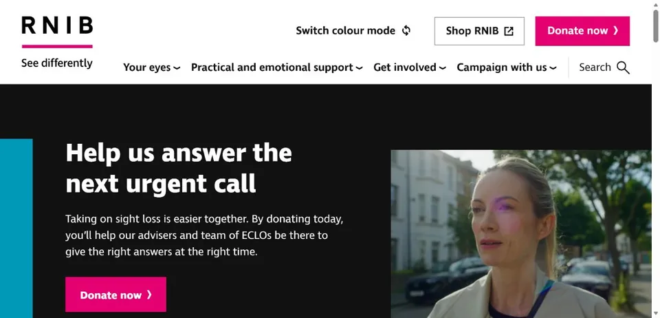 RNIB — Official website screenshot
