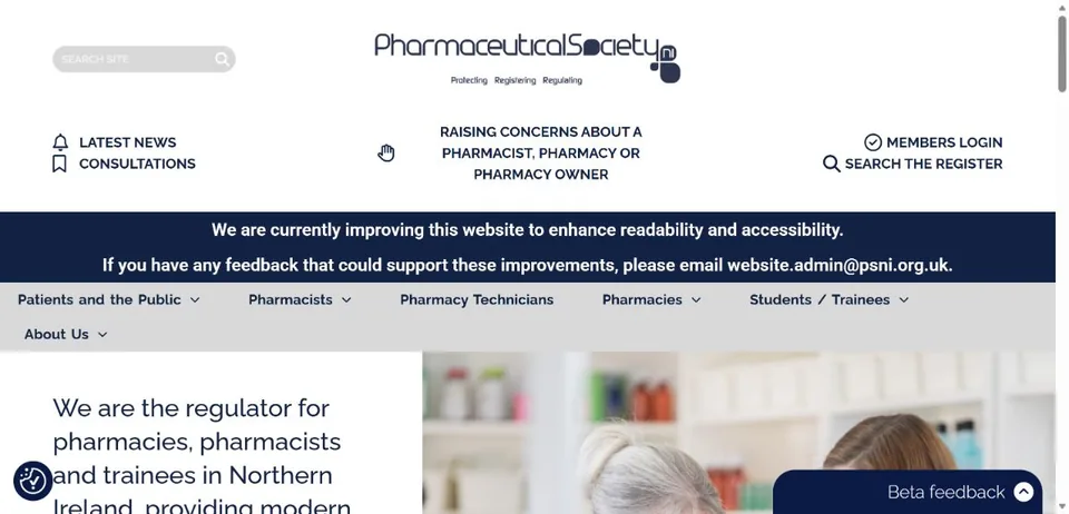 Pharmaceutical Society of Northern Ireland — Official website screenshot