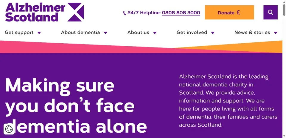 Alzheimer Scotland — Official website screenshot