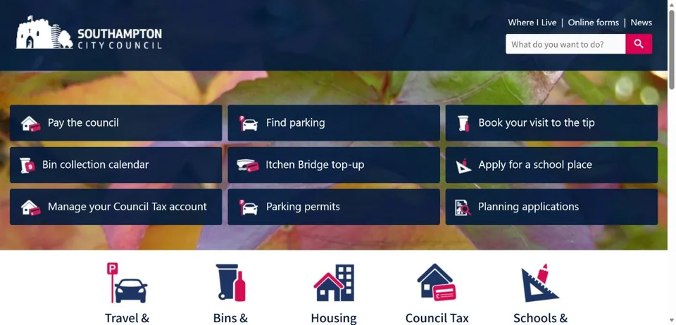 Southampton City Council — Official website screenshot