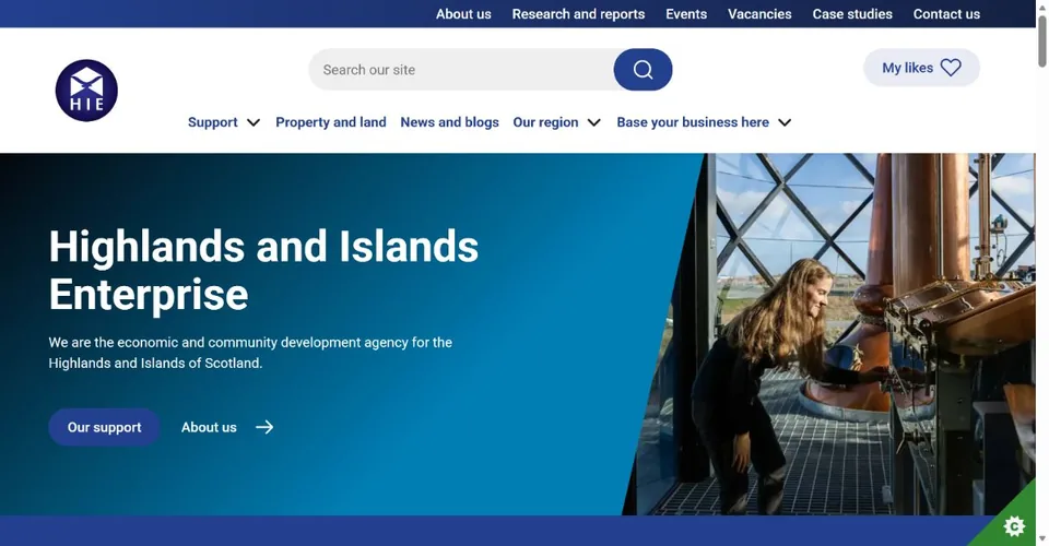 Highlands and Islands Enterprise — Official website screenshot