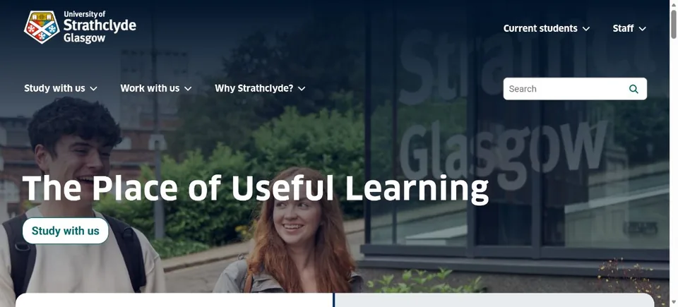 University of Strathclyde — Official website screenshot