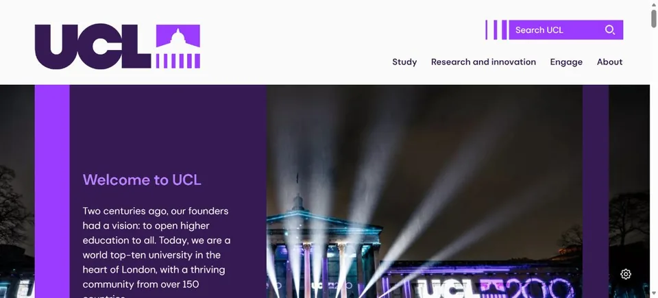 UCL — Official website screenshot