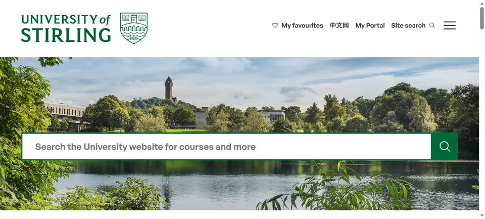 University of Stirling — Official website screenshot