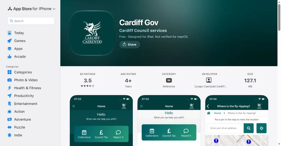 Cardiff Council — Official UK App Store page · Cardiff Gov