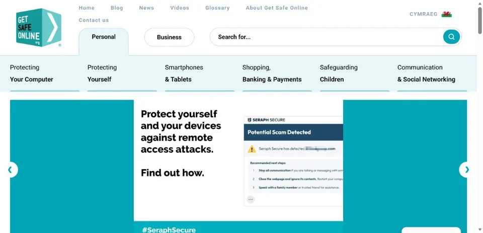 Get Safe Online — Official website screenshot