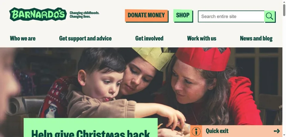 Barnardo's — Official website screenshot