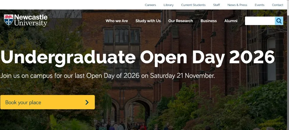 Newcastle University — Official website screenshot