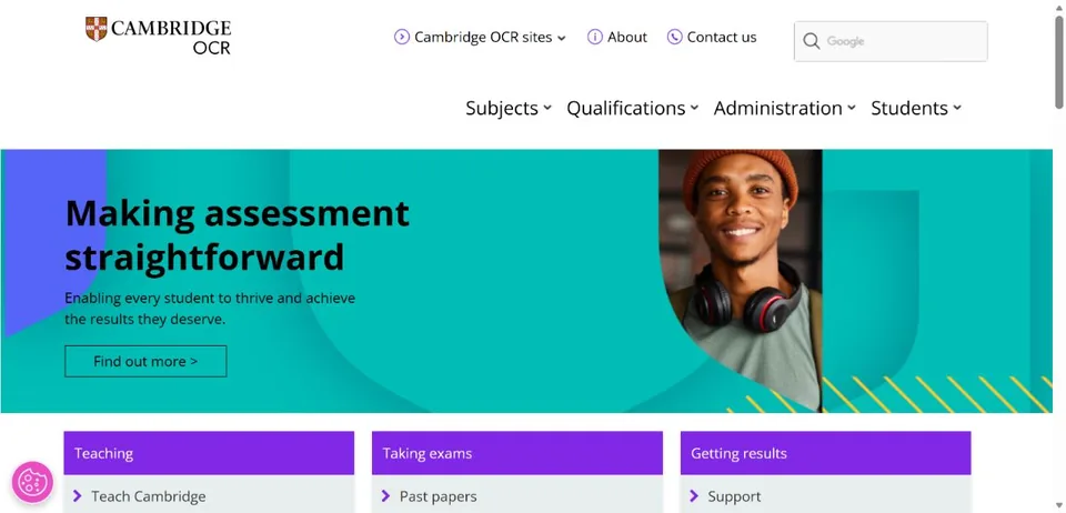 OCR — Official website screenshot