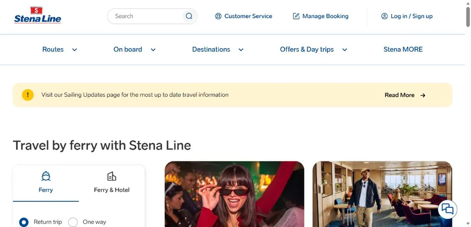 Stena Line UK — Official website screenshot